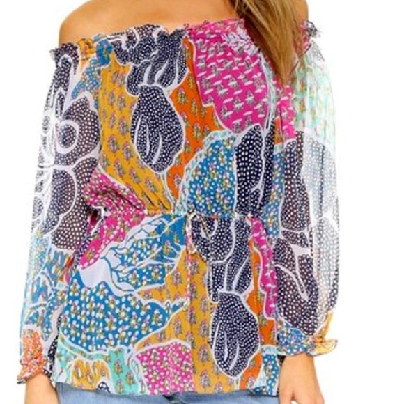 Diane Von Furstenberg Camila Flower Power Dream Floral Off-Shoulder Top - Picture 3 of 7